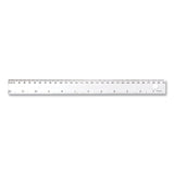 Transparent Shatter-Resistant Plastic Ruler, Standard/Metric, 12  Long, Clear