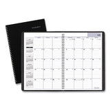 DayMinder Monthly Planner, Academic Year, Ruled Blocks, 12 x 8, Black Cover, 14-Month (July to Aug): 2024 to 2025