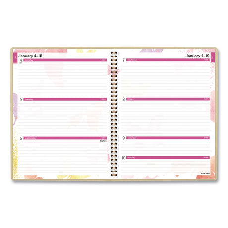 Watercolors Weekly/Monthly Planner, Butterflies Artwork, 11 x 8.5, Multicolor Cover, 12-Month (Jan to Dec): 2025