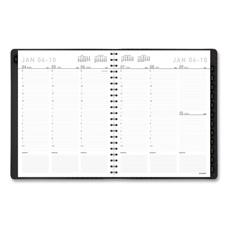 Contemporary Weekly/Monthly Planner, Vertical-Column Format, 11 x 8.25, Graphite Cover, 12-Month (Jan to Dec): 2025