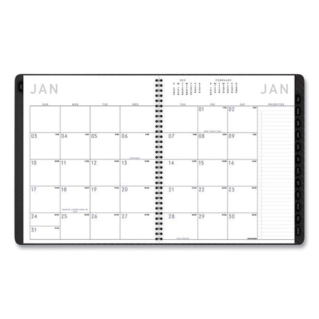 Contemporary Monthly Planner, Premium Paper, 11 x 9, Graphite Cover, 12-Month (Jan to Dec): 2025
