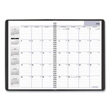 DayMinder Monthly Planner, Academic Year, Ruled Blocks, 12 x 8, Black Cover, 14-Month (July to Aug): 2024 to 2025