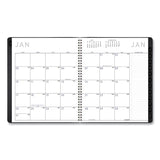 Contemporary Monthly Planner, Premium Paper, 11 x 9, Black Cover, 12-Month (Jan to Dec): 2025