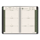 Recycled Weekly Block Format Appointment Book, 8.5 x 5.5, Black Cover, 12-Month (Jan to Dec): 2024