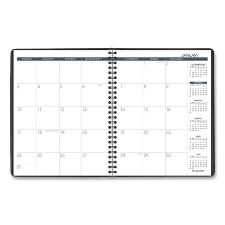 Monthly Planner, 8.75 x 7, Black Cover, 12-Month (Jan to Dec): 2025