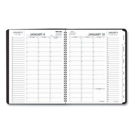 Triple View Weekly Vertical-Column Format Appointment Book, 11 x 8.25, Black Cover, 12-Month (Jan to Dec): 2025