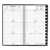 Compact Weekly Appointment Book, 6.25 x 3.25, Black Cover, 12-Month (Jan to Dec): 2025