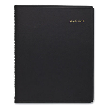 24-Hour Daily Appointment Book, 11 x 8.5, Black Cover, 12-Month (Jan to Dec): 2025
