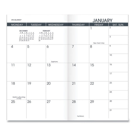 Pocket Size Monthly Planner Refill, 6 x 3.5, White Sheets, 12-Month (Jan to Dec): 2025