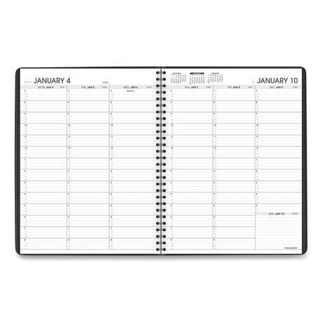 Weekly Appointment Book, 11 x 8.25, Black Cover, 13-Month: Jan 2025 to Jan 2026