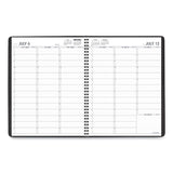 Weekly Appointment Book, 11 x 8.25, Black Cover, 14-Month (July to Aug): 2024 to 2025