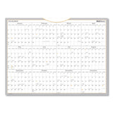 WallMates Self-Adhesive Dry Erase Yearly Planning Surfaces, 24 x 18, White/Gray/Orange Sheets, 12-Month (Jan to Dec): 2025