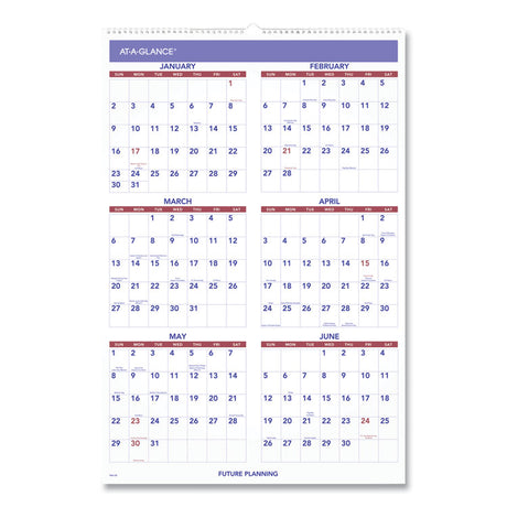 Monthly Wall Calendar with Ruled Daily Blocks, 20 x 30, White Sheets, 12-Month (Jan to Dec): 2025