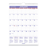 Monthly Wall Calendar with Ruled Daily Blocks, 8 x 11, White Sheets, 12-Month (Jan to Dec): 2025