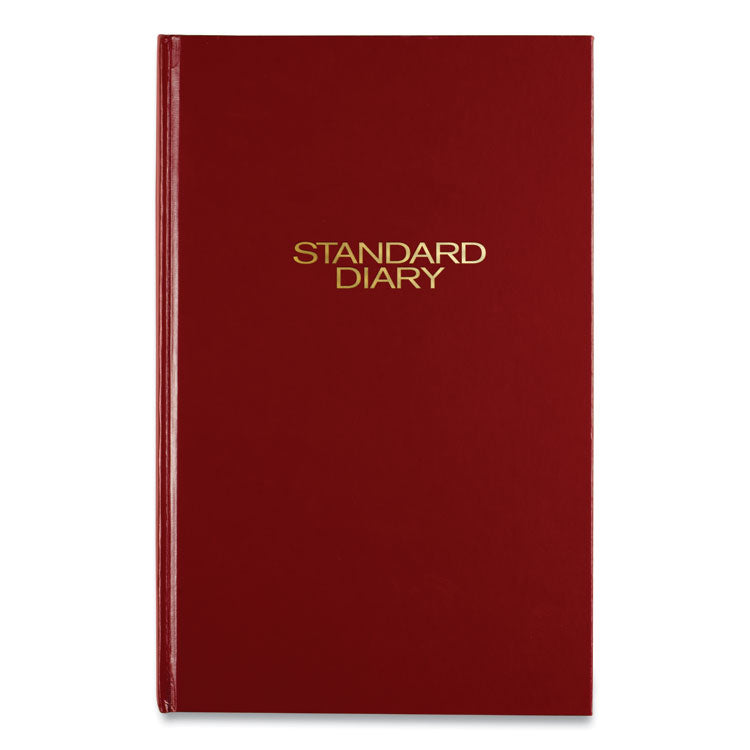 Standard Diary Daily Diary, 2024 Edition, Wide/Legal Rule, Red Cover, (200) 12 x 7.75 Sheets