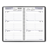 DayMinder Block Format Weekly Appointment Book, 8.5 x 5.5, Black Cover, 12-Month (Jan to Dec): 2025