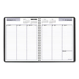 DayMinder Weekly Planner, Vertical-Column Format, 8.75 x 7, Black Cover, 12-Month (Jan to Dec): 2025