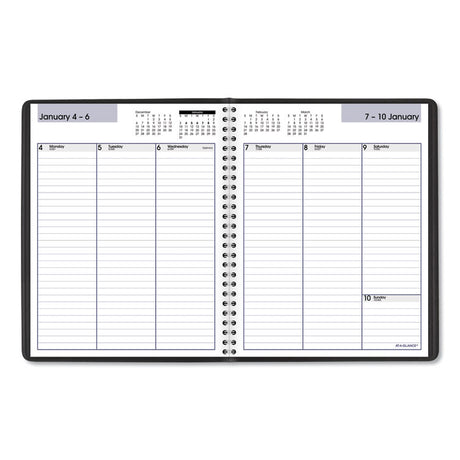 DayMinder Weekly Planner, Vertical-Column Format, 8.75 x 7, Black Cover, 12-Month (Jan to Dec): 2025