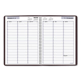 DayMinder Weekly Appointment Book, Vertical-Column Format, 11 x 8, Burgundy Cover, 12-Month (Jan to Dec): 2025