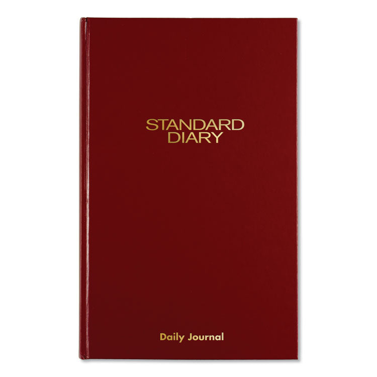 Standard Diary Daily Journal, 2024 Edition, Wide/Legal Rule, Red Cover, (210) 12 x 7.75 Sheets