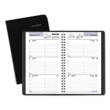 DayMinder Block Format Weekly Appointment Book, Tabbed Telephone/Add Section, 8.5 x 5.5, Black, 12-Month (Jan to Dec): 2025