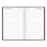 Standard Diary Daily Diary, 2024 Edition, Wide/Legal Rule, Red Cover, (200) 12 x 7.75 Sheets