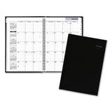 DayMinder Hard-Cover Monthly Planner, Ruled Blocks, 11.75 x 8, Black Cover, 14-Month: Dec 2024 to Jan 2026