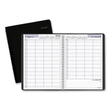 DayMinder Four-Person Group Daily Appointment Book, 11 x 8, Black Cover, 12-Month (Jan to Dec): 2025