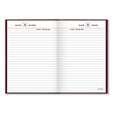 Standard Diary Daily Reminder Book, 2024 Edition, Medium/College Rule, Red Cover, (201) 7.5 x 5.13 Sheets