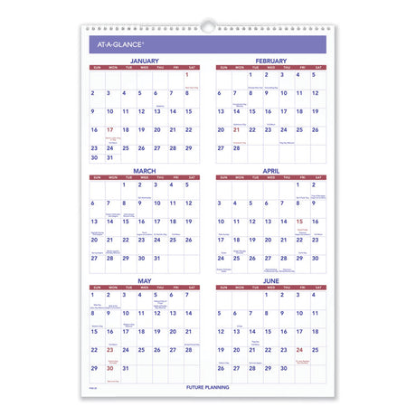 Three-Month Wall Calendar, 15.5 x 22.75, White Sheets, 12-Month (Jan to Dec): 2025