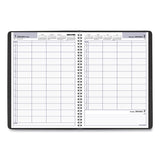 DayMinder Four-Person Group Daily Appointment Book, 11 x 8, Black Cover, 12-Month (Jan to Dec): 2025