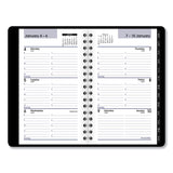 DayMinder Weekly Pocket Appointment Book with Telephone/Address Section, 6 x 3.5, Black Cover, 12-Month (Jan to Dec): 2025