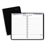 DayMinder Daily Appointment Book, 8 x 5, Black Cover, 12-Month (Jan to Dec): 2025