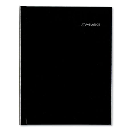 DayMinder Hardcover Weekly Vertical-Column Format Appointment Book, 11 x 8, Black Cover, 12-Month (Jan to Dec): 2025