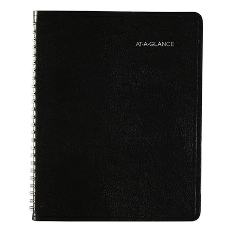 DayMinder Open-Schedule Weekly Appointment Book, 8.75 x 7, Black Cover, 12-Month (Jan to Dec): 2025