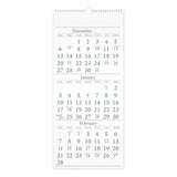 Three-Month Reference Wall Calendar, 12 x 27, White Sheets, 15-Month: Dec 2024 to Feb 2026