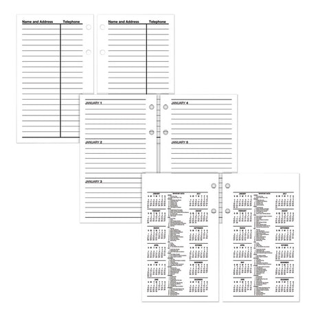 Financial Desk Calendar Refill, 3.5 x 6, White Sheets, 12-Month (Jan to Dec): 2025