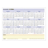 QuickNotes Mini Erasable Wall Planner, 16 x 12, White/Blue/Yellow Sheets, 12-Month (Jan to Dec): 2025