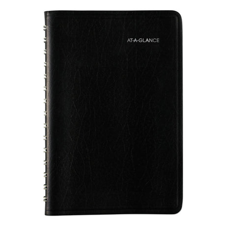 DayMinder Daily Appointment Book, 8 x 5, Black Cover, 12-Month (Jan to Dec): 2025