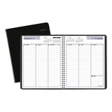 DayMinder Weekly Planner, Vertical-Column Format, 8.75 x 7, Black Cover, 12-Month (Jan to Dec): 2025