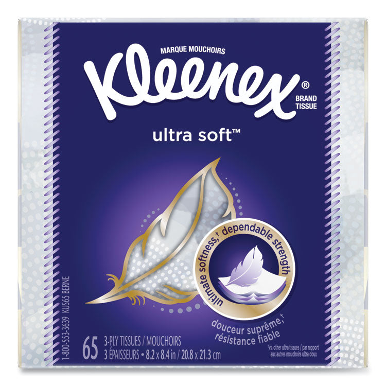 Ultra Soft Facial Tissue, 3-Ply, White, 65 Sheets/Box, 27 Boxes/Carton