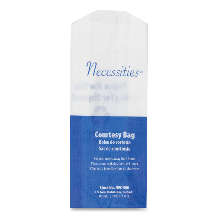 Feminine Hygiene Convenience Disposal Bag, 3  x 1.5  x 7.75 , White, 500/Carton