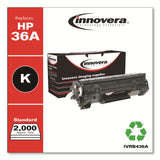 Remanufactured Black Toner, Replacement for 36A (CB436A), 2,000 Page-Yield