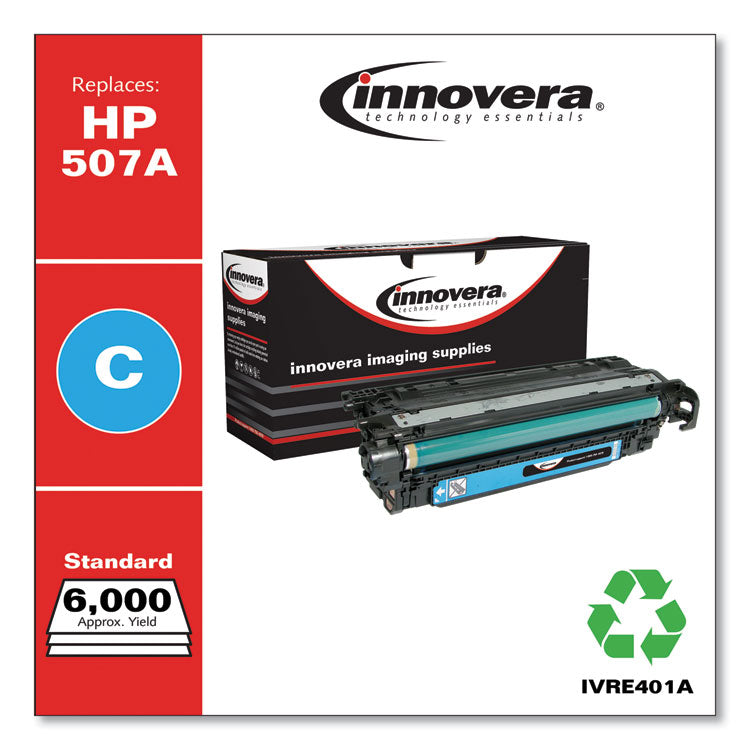 Remanufactured Cyan Toner, Replacement for 507A (CE401A), 6,000 Page-Yield