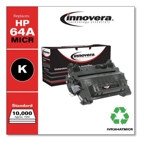 Remanufactured Black MICR Toner, Replacement for 64AM (CC364AM), 10,000 Page-Yield