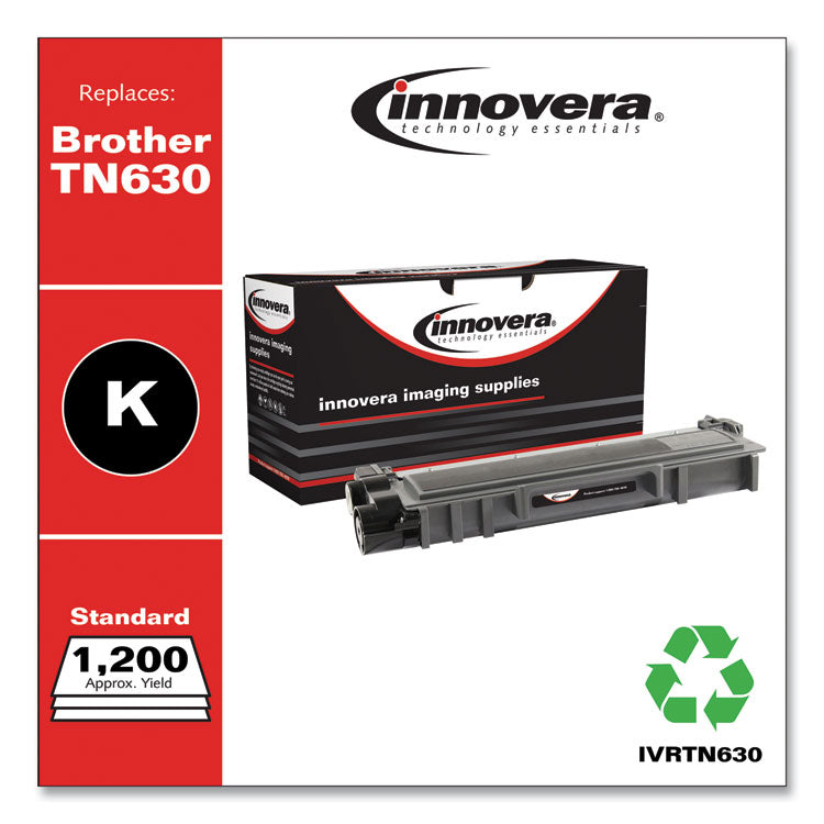 Remanufactured Black Toner, Replacement for TN630, 1,200 Page-Yield