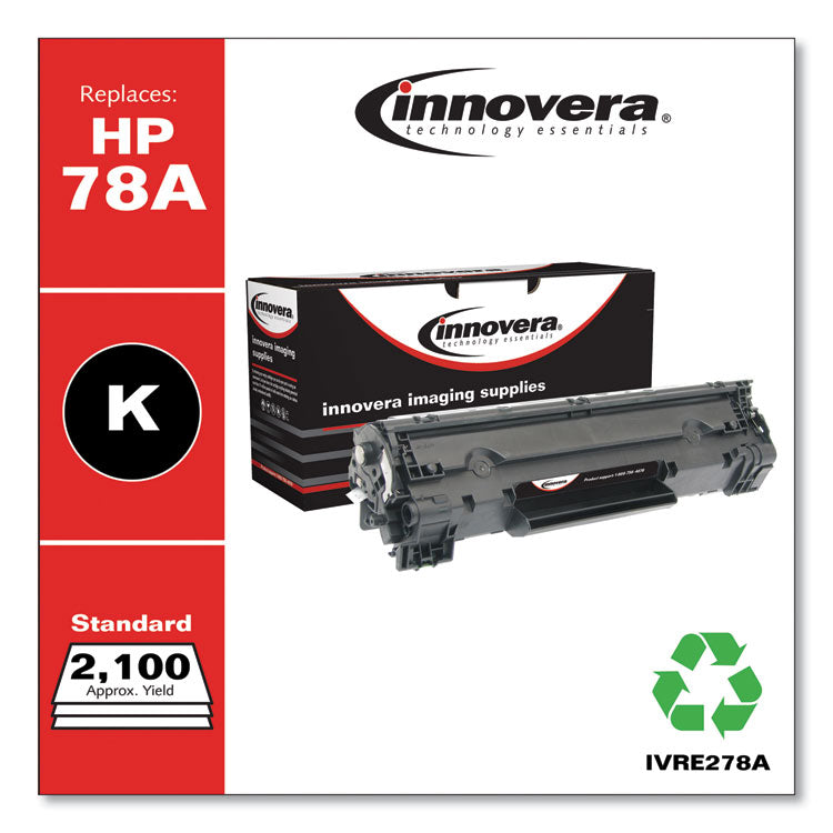 Remanufactured Black Toner, Replacement for 78A (CE278A), 2,100 Page-Yield