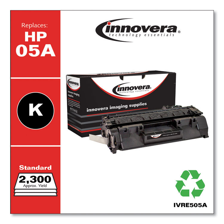 Remanufactured Black Toner, Replacement for 05A (CE505A), 2,300 Page-Yield