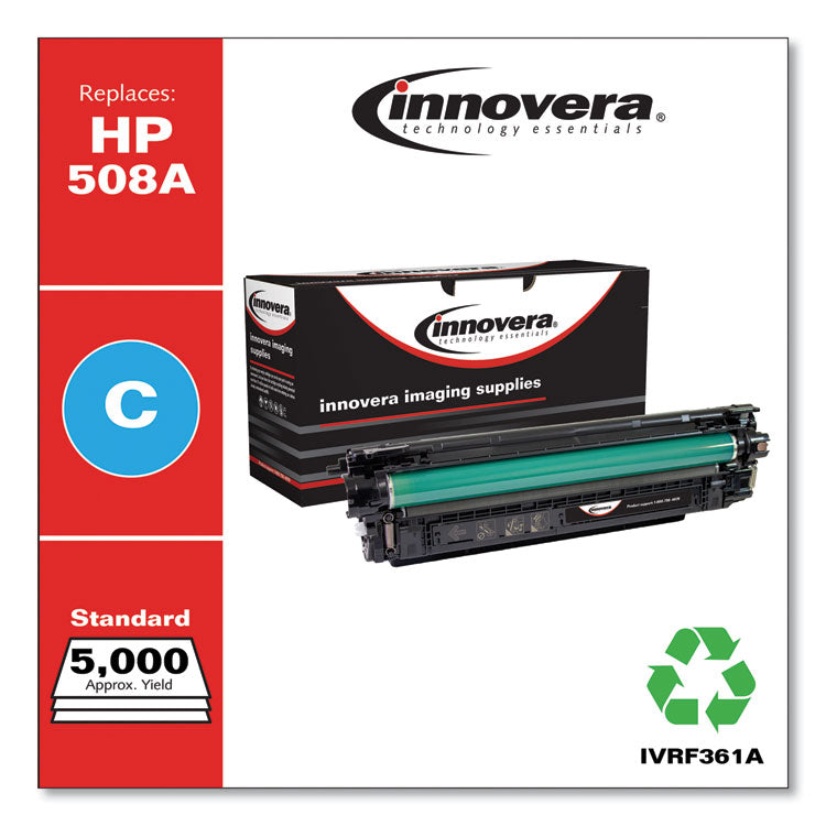 Remanufactured Cyan Toner, Replacement for 508A (CF361A), 5,000 Page-Yield