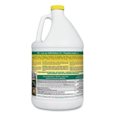 Industrial Cleaner and Degreaser, Concentrated, Lemon, 1 gal Bottle, 6/Carton